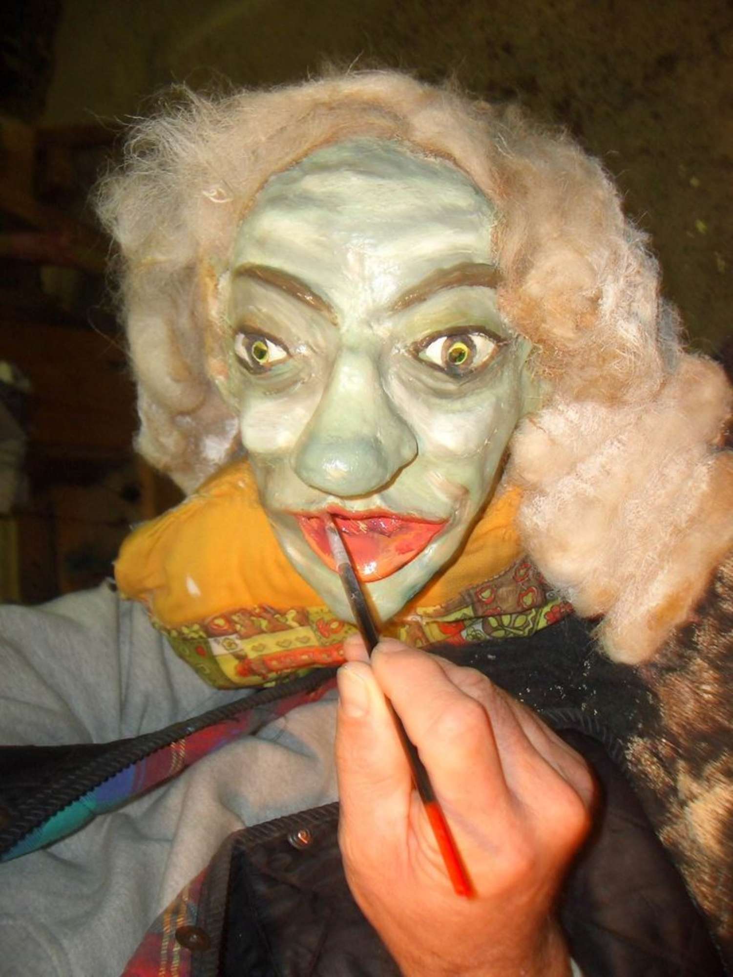 Personaggio 1 durante il restauro